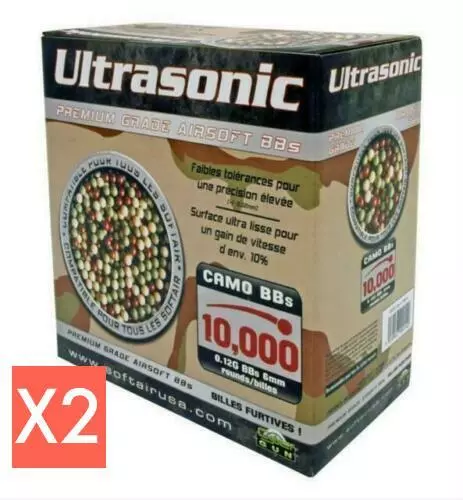 Ultrasonic 0.12g, 6mm 5000 Count Air Soft BBs, Green 