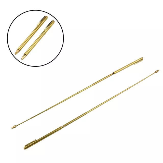 Dowsing Rods 57cm Adjustable Gold Search Veins Water People Divining Detector