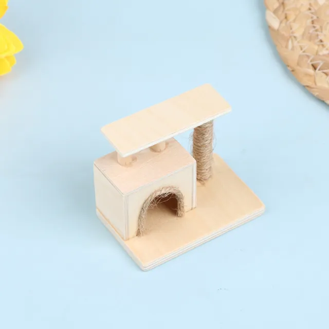 1:12 Dollhouse Miniature Wood Cat Climbing Frame Model Decor Accessories ToDC