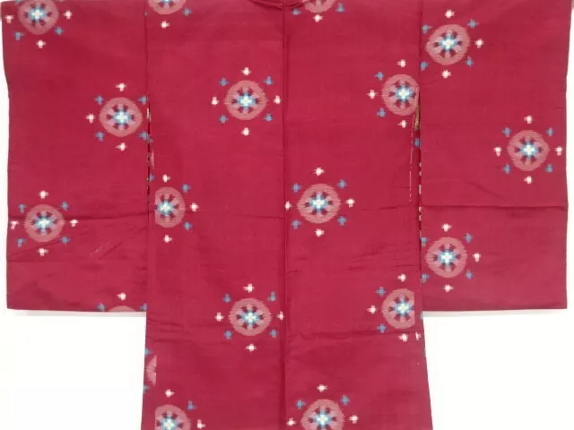 82789# Japanese Kimono / Antique Haori / Taisho Roman Style / Meisen / Geji Cart