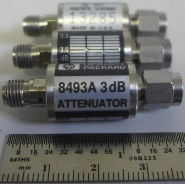 Agilent/HP 8493A Coaxial Attenuator 3dB DC-12.4GHz Lot of 3 Working