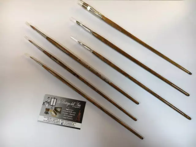 Set Da 6 Pennelli Tintoretto Pelo Di Martora Kolinsky Serie 400-410
