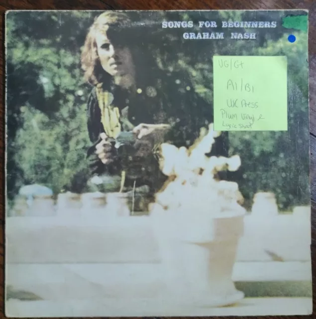 Graham Nash Songs For Beginners Vinyl Record VG/G+ 2401 011 1971 1st Press