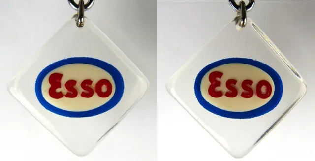 Porte-clés, Key ring Bourbon - ESSO - Logo Relief -