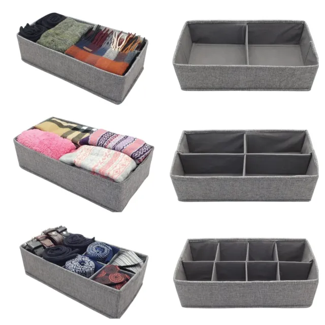 Storage Drawer Organiser Storage Box Tidy Sock Bra Belt Tie Premium Draw Divider