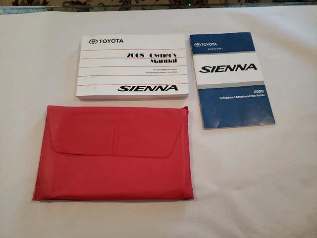 SIENNA    2008 Owners Manual Very Good Condition Free Ship