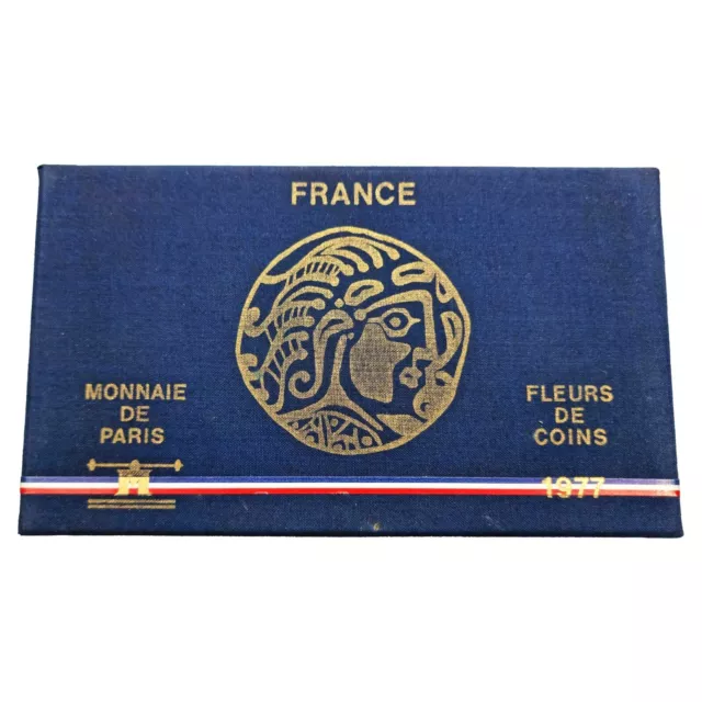France Coffret FDC 1977 - 9 pièces Francs - Tranche B - Fleur de Coins