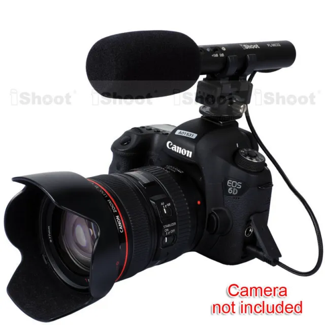 Pro DC/DV Stereo Microphone MIC for Hot Shoe Digital Camera Video Camcorder