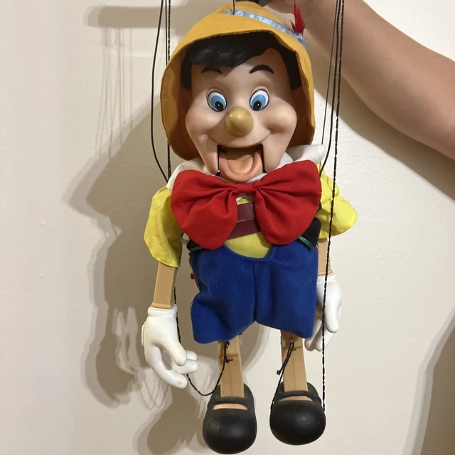 DISNEY TELCO PINOCCHIO Puppet Singing Marionette Musical Animated Toy ...