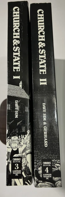 Dave Sim Church & State Volume1& 2 Paperback Cerebus Book #3 &4  VG 2