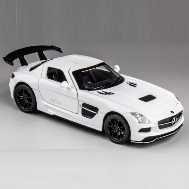 1/32 SLS AMG Modellauto Metall Auto Spielzeug fur Kinder Jungen Geschenk Weiß
