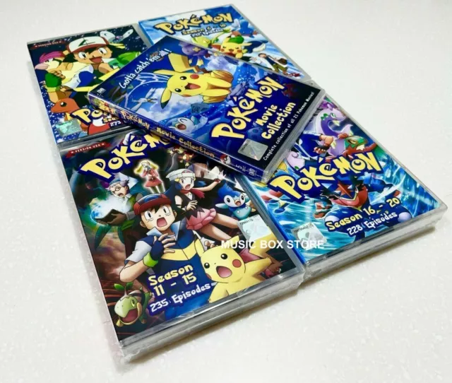 ENGLISH DUBBED POKEMON Season 6-10 (Vol.1-242Eps) DVD USA Version All  Region