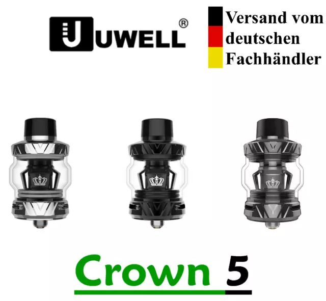 Uwell Crown 5 (V) 5ml Verdampfer Clearomizer E-Zigarette Coil Glas Dichtungen
