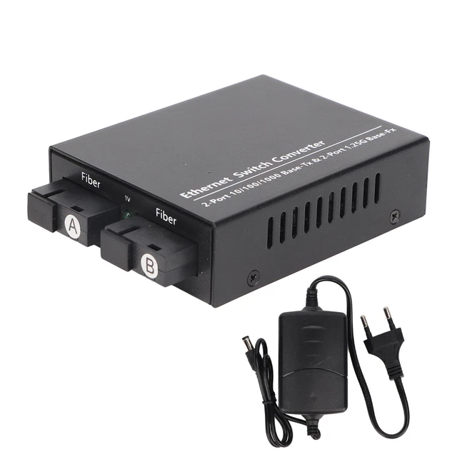 (Prise UE) Convertisseur De Commutateur Ethernet Négociation