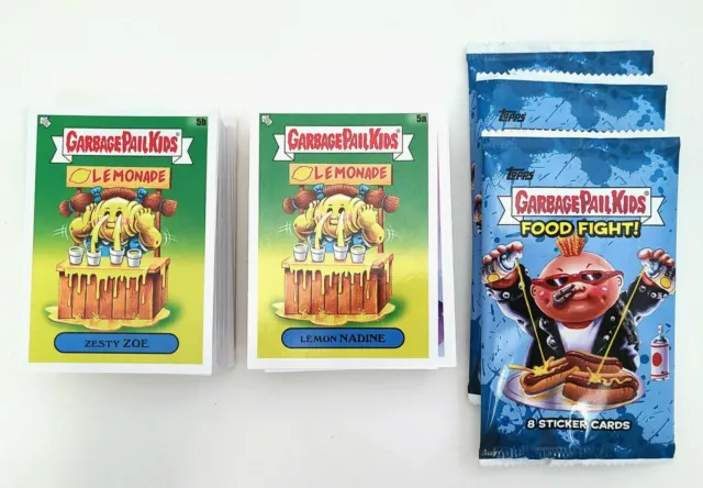 2021 Topps Garbage Pail Kids FOOD FIGHT Complete Card BASE SET Trading Card GPK 3