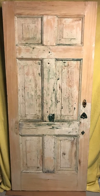 Unique Antique 6 Panel Wood Exterior Entry Door 34x78