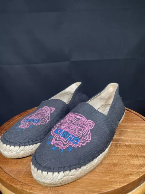 KENZO Paris Canvas Tiger Espadrilles Women Shoes Size  9 US 40