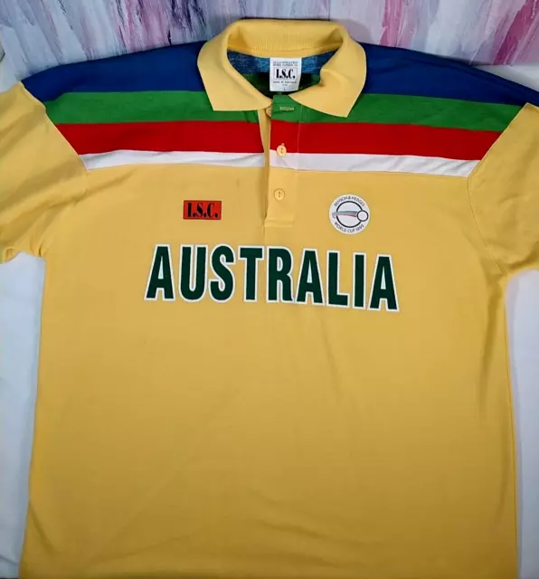 Australia Retro 90s ISC One Day ODI Australian Cricket Shirt 1992 World Cup - L