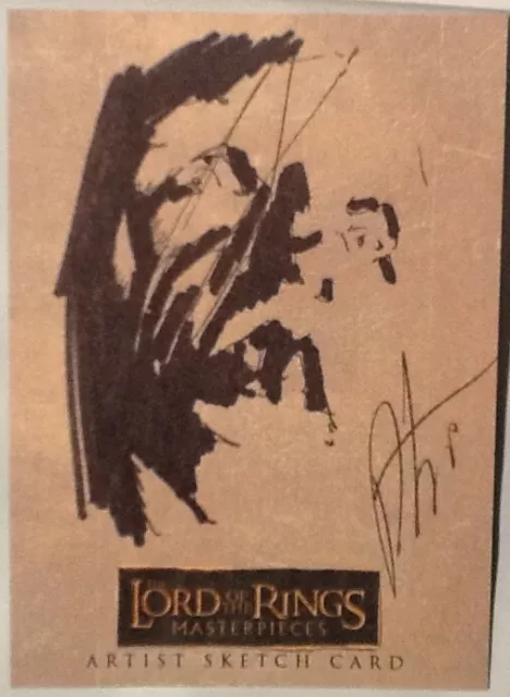 Lord of the Rings Masterpieces Artist Sketch Card Orc Rob Robert Teranishi Topps