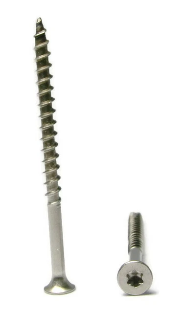 Stainless Steel 316 Deck Screws Marine Grade Star Drive Bugle Wood Cutting - #8