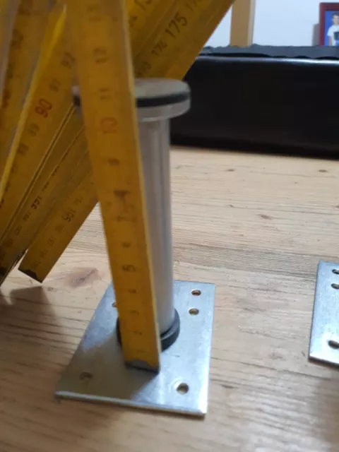 4x Ikea Capita Möbelfüße Metall rund