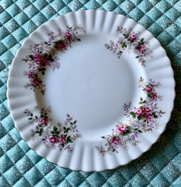 Lavender Rose Salad Plate 8 1/8” Bone China Made In England Royal Albert