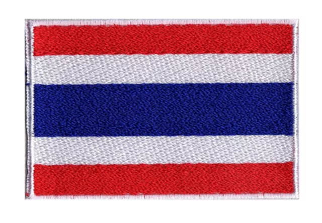 Patch écusson patche drapeau Thai THAILANDE 70 x 45 mm brodé à coudre