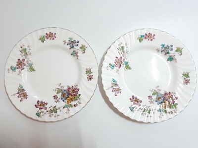 Paragon Vintage Piatto Torta Stand Paragon Cina Belinda Bianco Oro Pastello Fiori 