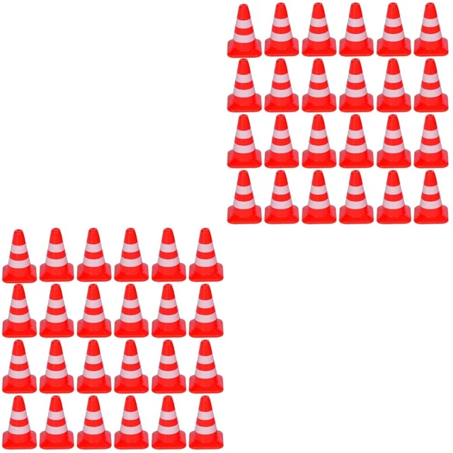 80 Pcs Traffic Road Cones Street Cones Small Parking Cones Toy Stop Signs