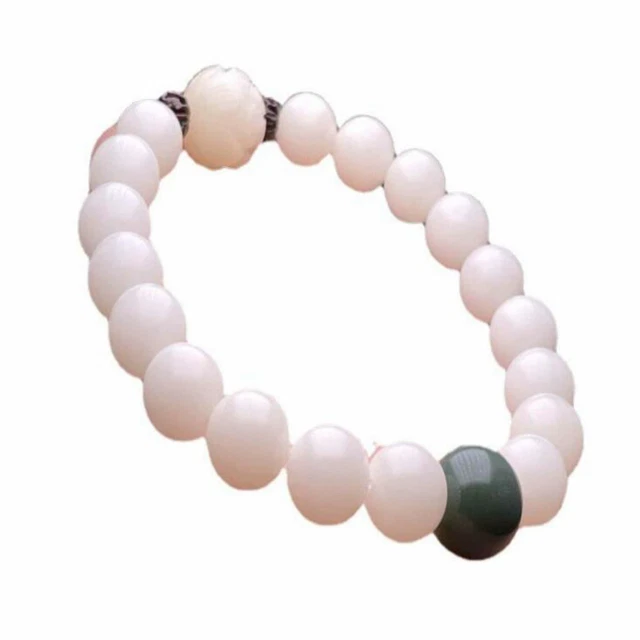 10mm Fashion round white bodhi root lotus Buddha beads bracelet Blessing spread
