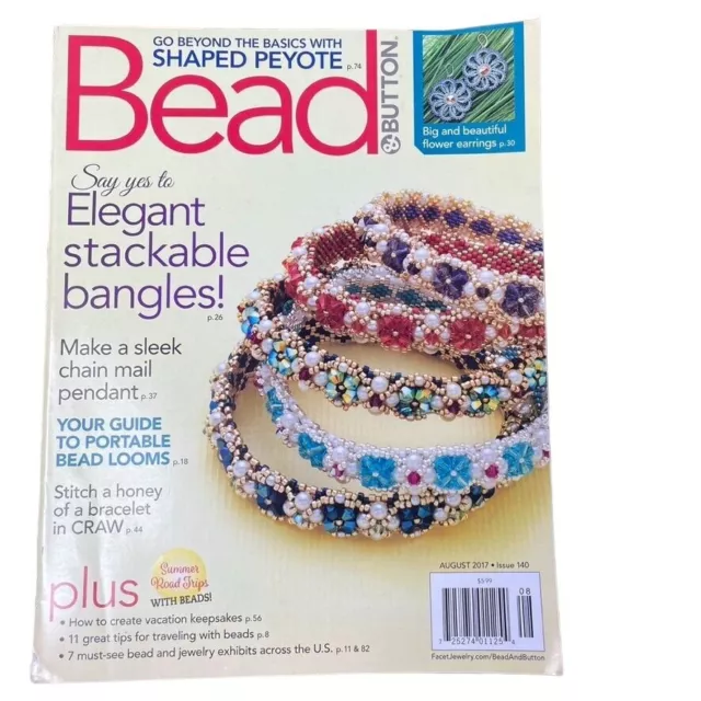Libro de artesanía de joyería Bead & Button u edición de agosto de 2017 140 apilable B