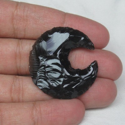 Obsidienne Arrowhead Crescent Méta Physique Verre Pierre Précieuse 12 CT G 8153 