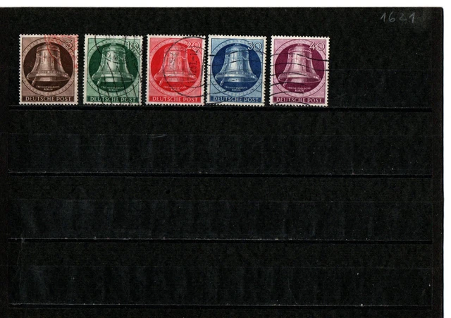Berlin 1951 Michel Nr 75-79 Glocken Klöppel links gestempelt aus Sammlung