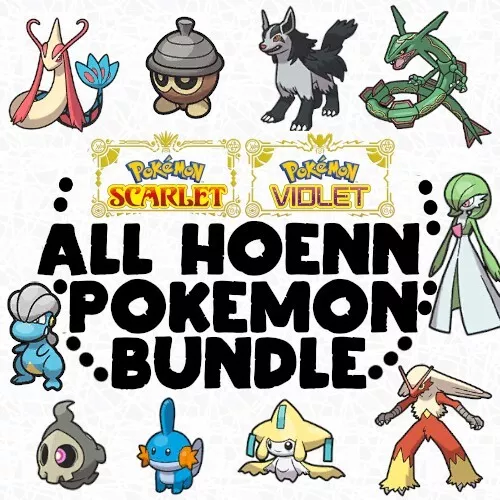 Tout Hoenn 87 non-Shiny Pokemon Pack Neuf Gen 3 Mons Pokedex Écarlate Violet Sv