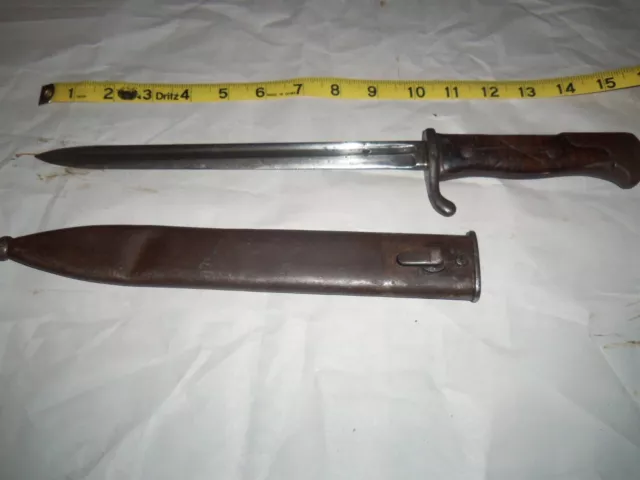 1908 Pre-WWI German  Bayonet w/Scabbard C.G. Haenel Suhl Faint Regimental Stamp