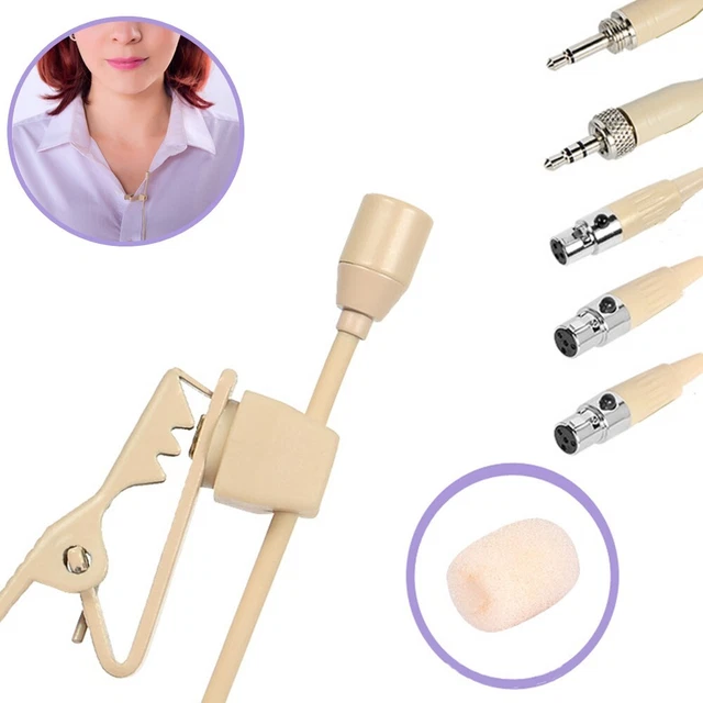 Microfono reverse beige Lavalier per Shure wireless comodo e comodo da usare