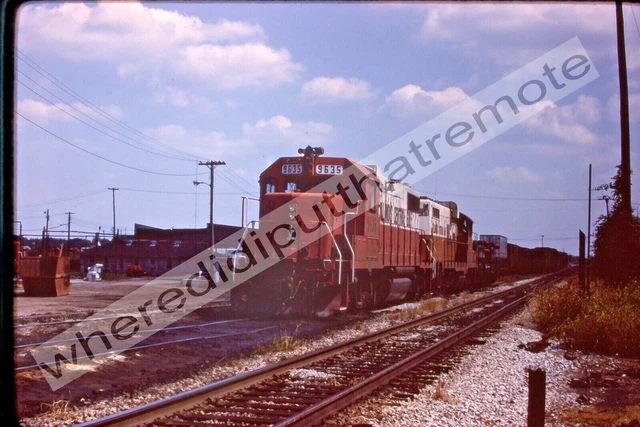 Orig. Slide Illinois Central Gulf ICG 9635 EMD GP38-2 Jackson MISS 6-5-83