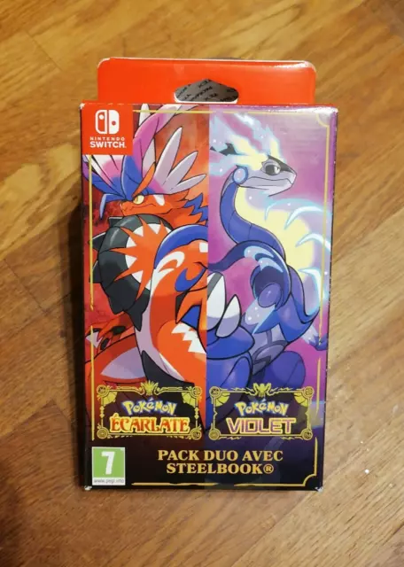 Duo pack - Pokemon ecarlate & violet + steelbook [NEUF SOUS BLISTER] Switch VF