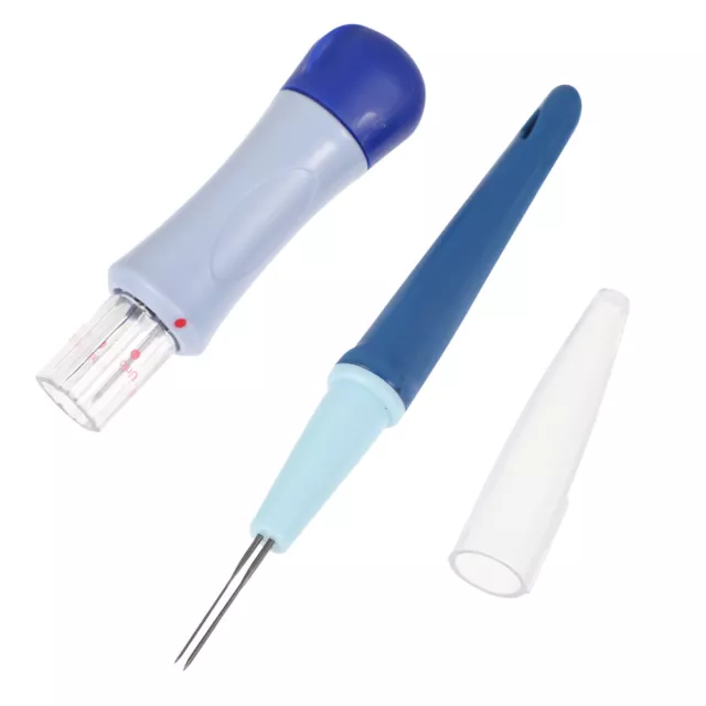 2 Pcs Plastic Poking Felt Needle Felting Kit Nail Art Punch Tool