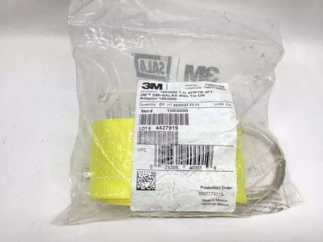 3M DBI-SALA 1003000 3Ft Web Tie-Off Adaptor NEW