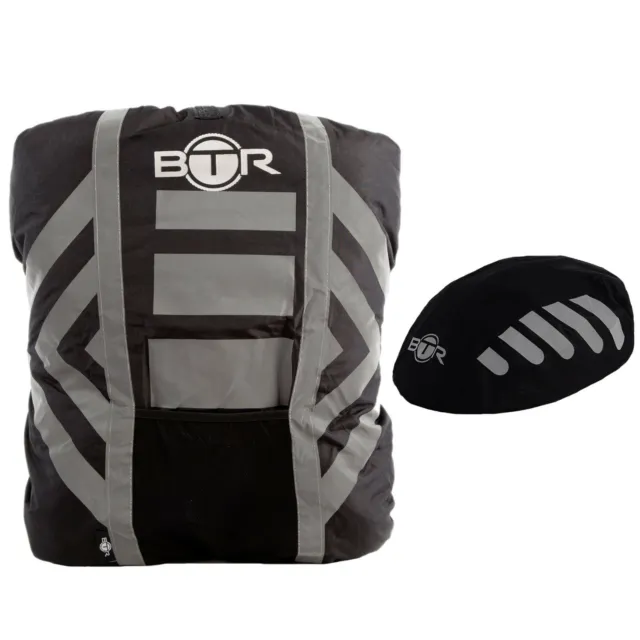 BTR Waterproof High Visibility Reflective Backpack, Rucksack Bike Helmet Covers 2