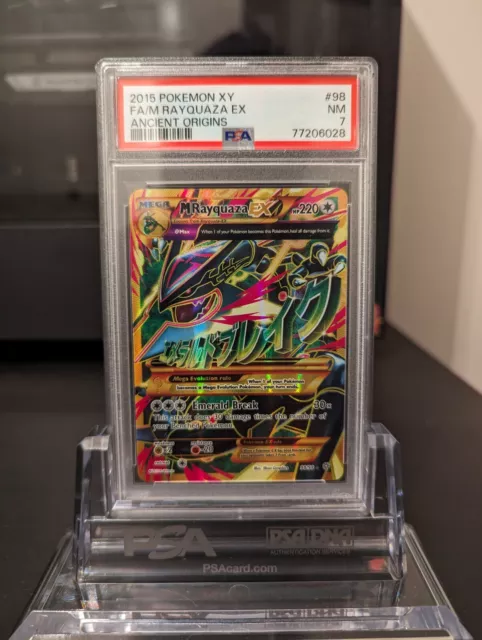 Mega M Rayquaza EX Shiny XY Ancient Origins 98/98 Pokemon Full Art English  DMGED