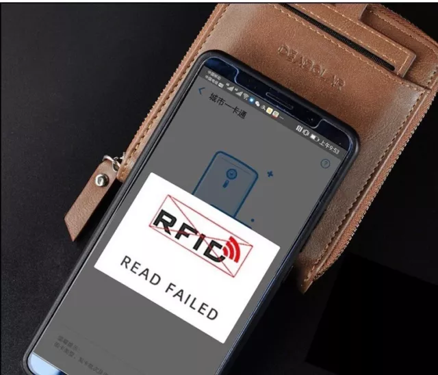 Men RFID Blocking Leather Bifold Wallet Credit Card ID Holder Zip Around Purse 7