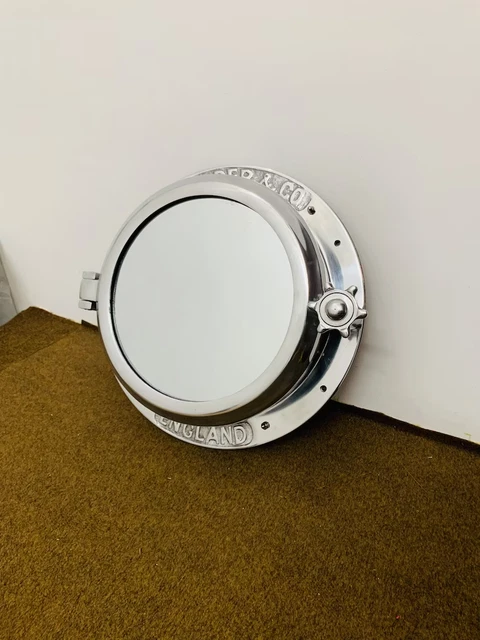 Mirror Porthole Large Nickel Heavy Canal Boat Plated Porthole Window Ship Round