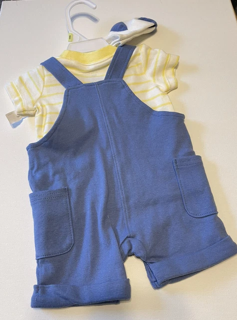 Carters Infant Boy 3months 3 Pc Set NWOT shirt, overall shorts, socks 2