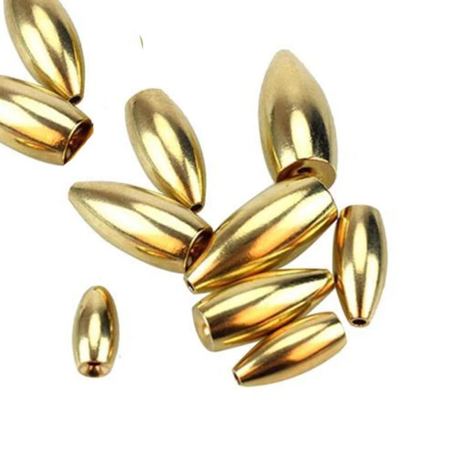Connettore tiro rotondo pesi con gancio caduta di piombo sinker ottone