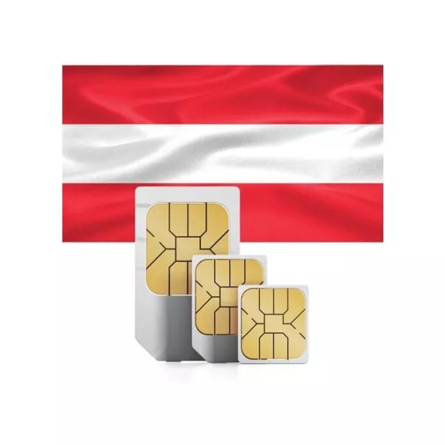 SIM Karte für Österreich / 8 GB + Anrufe innerhalb der EU für 1 Monat