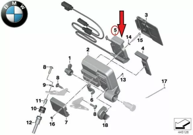 ORIGINAL BMW Motorrad Navigator IV / V Halterung Mount Cradle - 65908535826