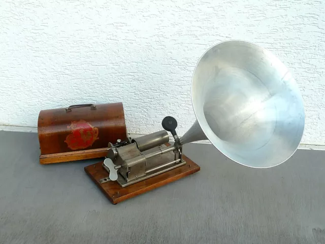 Pathé Phonograph, um 1910, für 2-Min.-Walzen, voll funktionsfähig