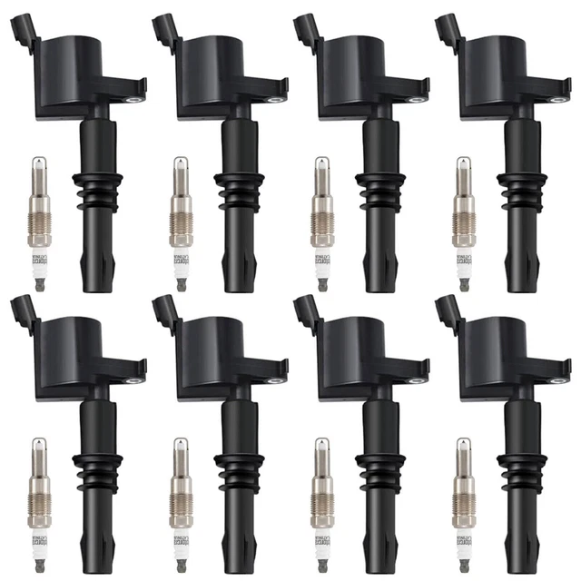 8 SET OF DG511 Ignition Coils and Spark Plug For Ford F150 Expedition 5